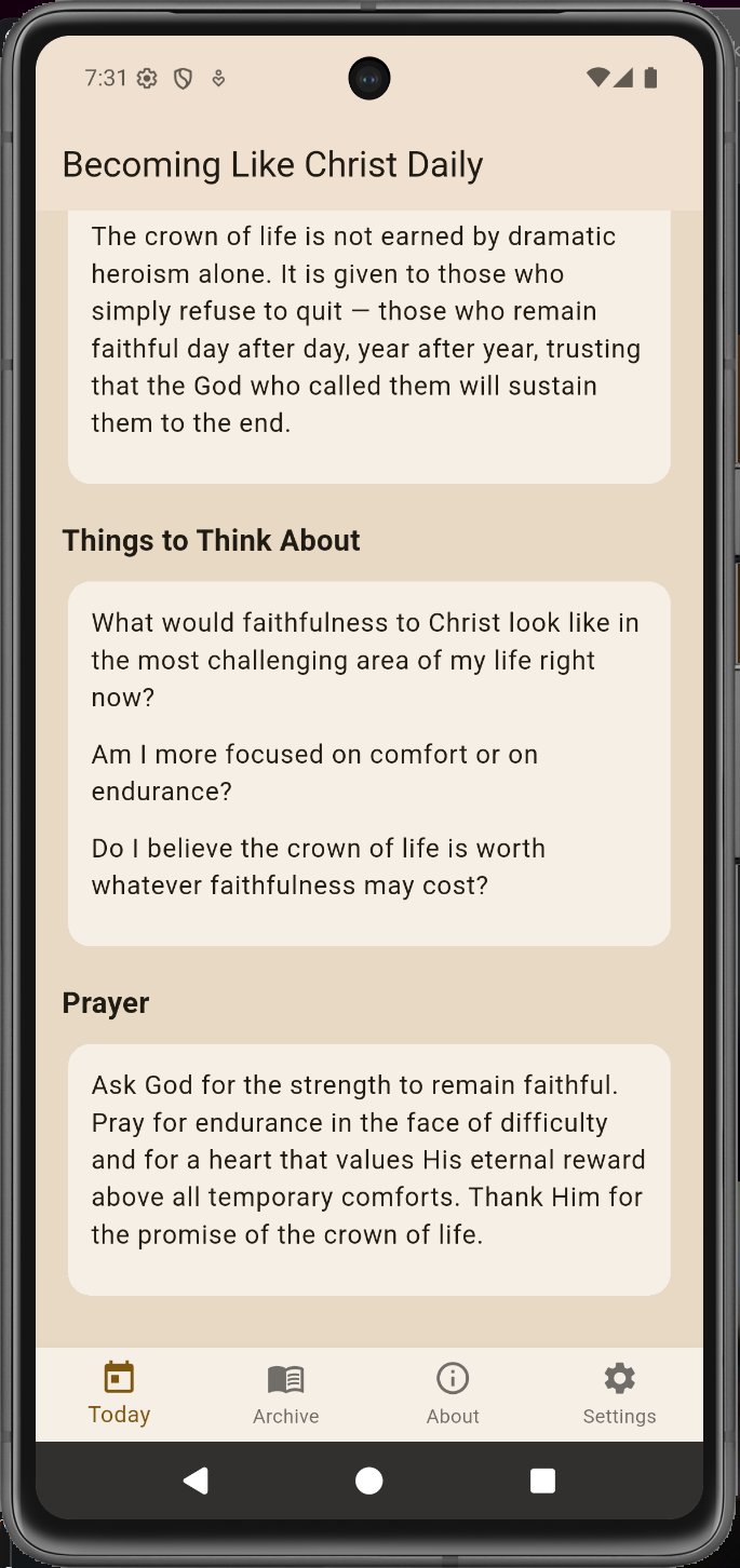 Reflection and prayer screen